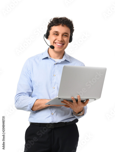 Young male online business ...