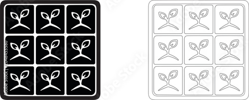 Photos Space greenhouse vector icon, orbital hydroponic tray symbol, growing plants in space, agrobiology and life support systems