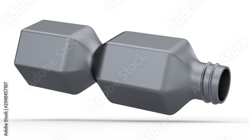 Schilderij op canvas Grey Hexagonal Constricted Bottle