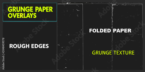 Fotografie Grunge Paper Overlays And Textures Dark Vector Illustration