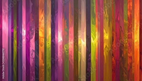 Vibrant Abstract Vertical Stripes of Color and Light.