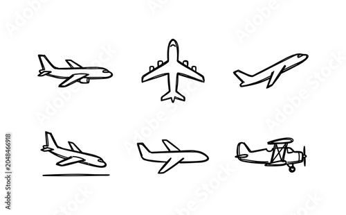 Airplane Icons Collection