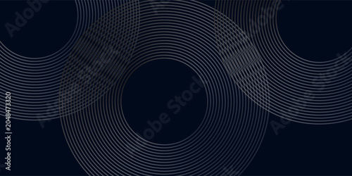 Fotografie Blue abstract background with glowing circles