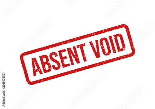 Cuadro en lienzo Red absent void stamp with bold text