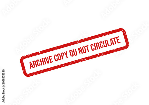 Εκτύπωση καμβά Red archive stamp do not circulate warning label