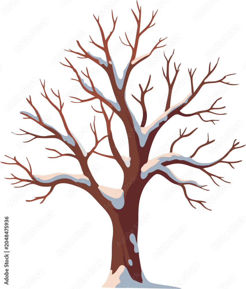 Fototapeta premium Tree_in_Snow.eps