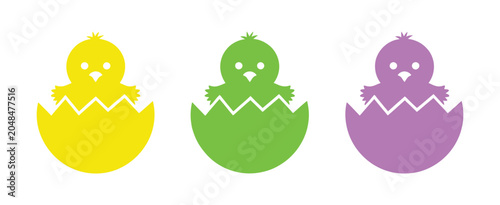 Fotografija Easter Chick Hatching from Egg Vector Graphic Representing New Life, Innocence,