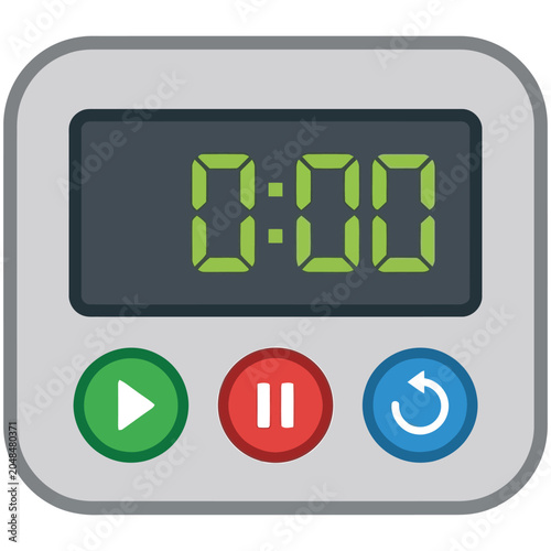 Foto Digital laboratory timer with start stop and reset buttons stopwatch precision