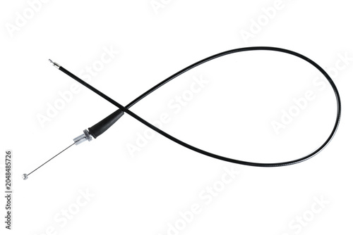 Quadro su tela Motorcycle throttle control cable with black housing sleeve and metal adjust bolt