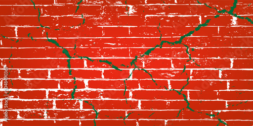 Konstfotografi Premium red brick wall background. brickwork exterior old