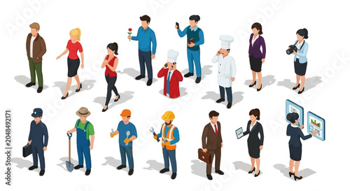 Diverse group of professionals from various industries gathered together, showcasing a range of occupations and expertise