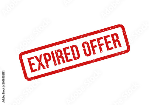 Red expired offer stamp with bold text
