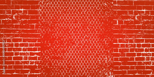 Bild auf Leinwand Vector red brick wall background