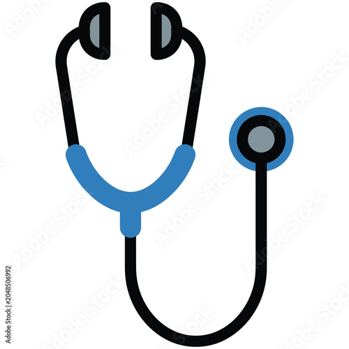 фотографія Medical stethoscope vector icon for healthcare diagnostics with stethoscope