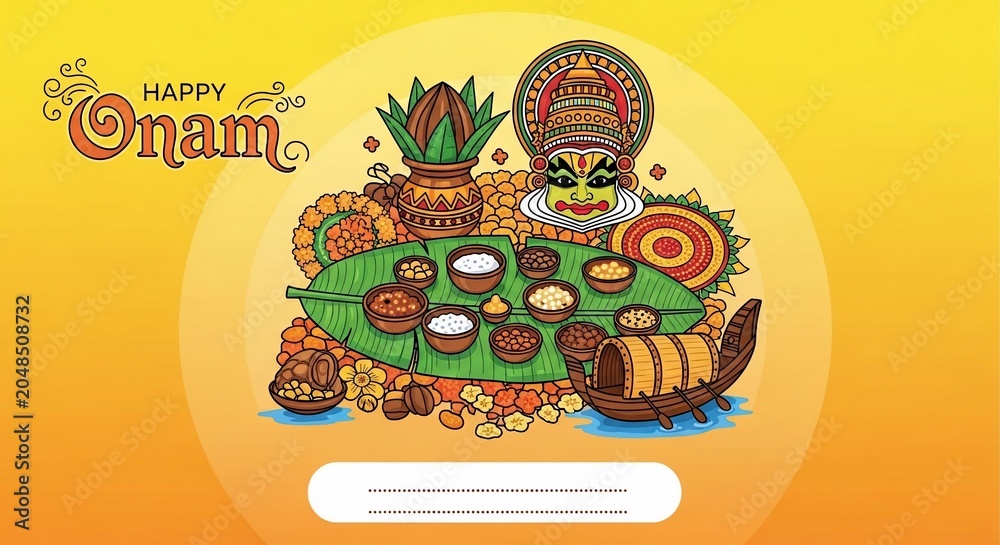 Fototapeta premium Vibrant Harvest Celebration: A Digital Tapestry of Festive Bounty