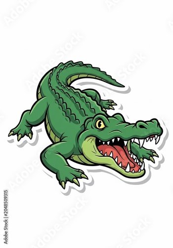 Jubilant Jaws of the Emerald Reptile