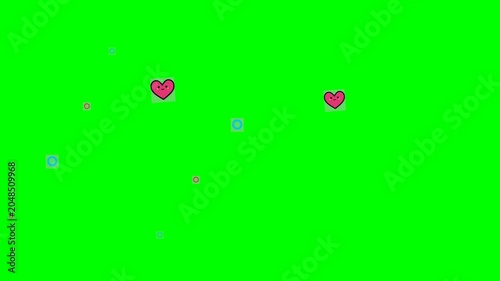 Vibrant Hearts Celebrating Love Event Indoor Scene Viewpoint Graphic Illustrations