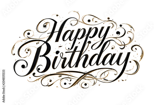  happy birthday calligraphy typography