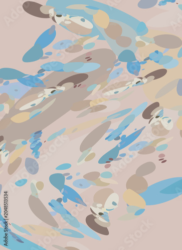 Abstract sea and pebbles from many different spots