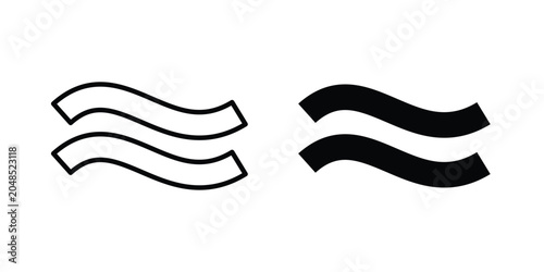 Bild auf Leinwand Approximately equal icon collection in black vectors. Eps10 icons