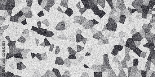 Foto Abstract grayscale geometric mosaic pattern with granular texture and irregular