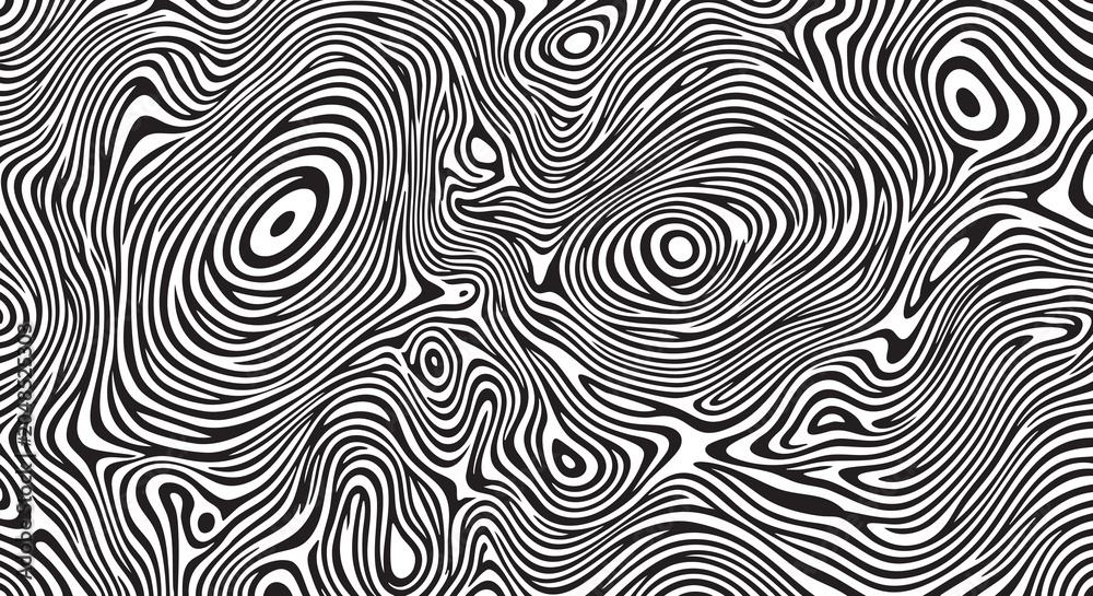 Fototapeta premium Topographic Line Pattern Background for Branding and Textile Print