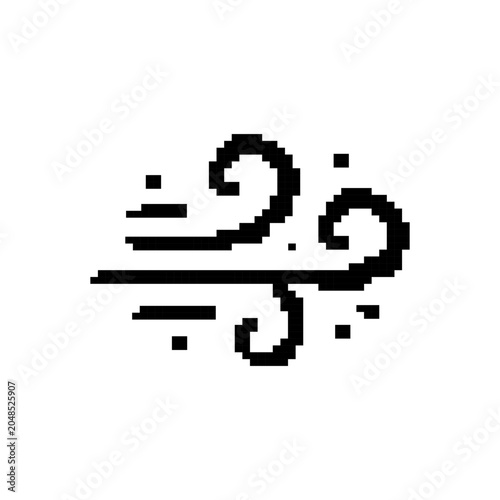 Pixel art wind blow icon