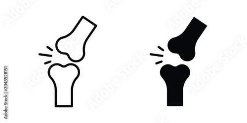 Tableau sur toile joint pain icon collection in black vectors. Eps10 icons