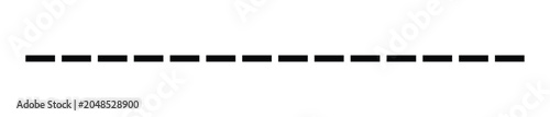Fotografie Minimalist black horizontal dashed line design element providing a simple graphi