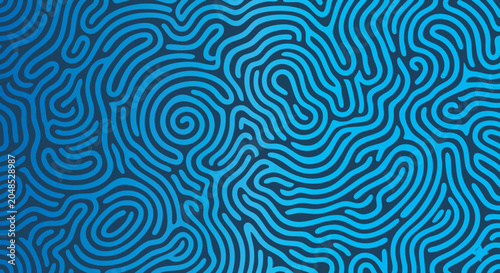 Fotografía Blue swirling lines pattern, abstract vector illustration background