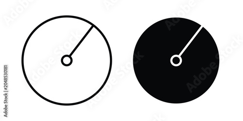 Tableau sur toile Radius icon collection in black vectors. Eps10 icons