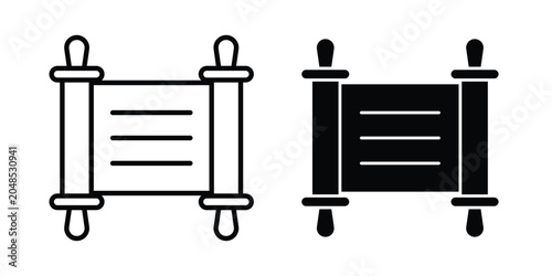 Foto Scrolls icon collection in black vectors. Eps10 icons