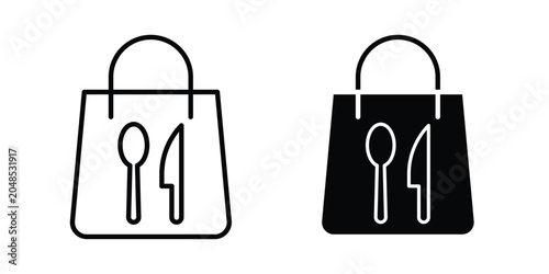 Take away icon collection in black vectors. Eps10 icons