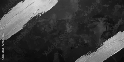 Fotografie Abstract textured background with silver paint brush strokes.