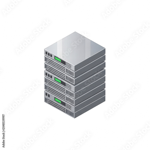 Server rack isometric icon