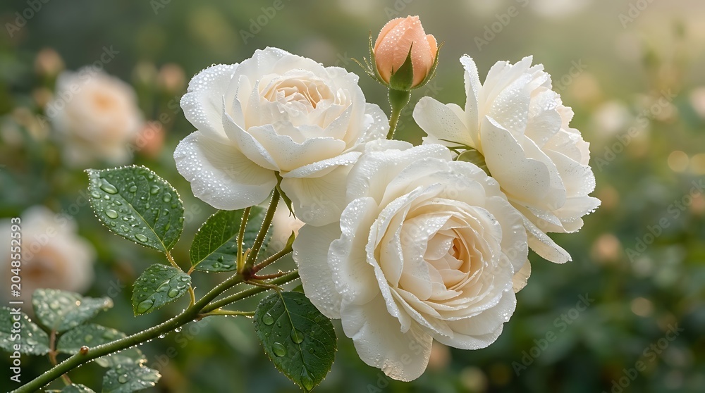 Fototapeta premium white rose in garden