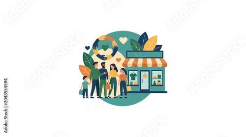 Photos Community Shopping Local Store Family People
