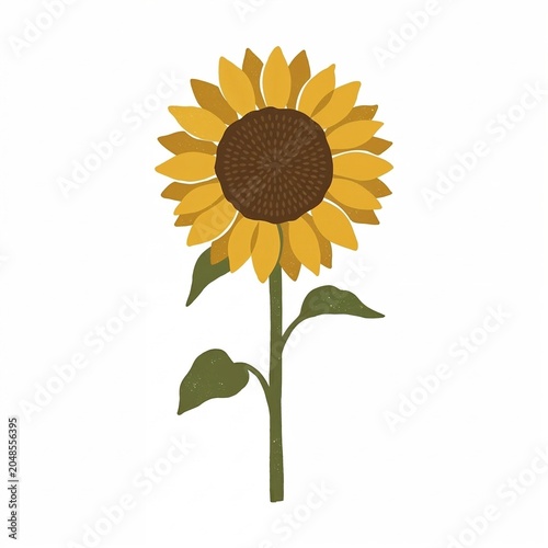 Bright And Cheerful Sunflower Illustration Bringing Warmth And Positivity To Any Design