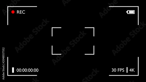 Camera recording interface, video overlay screen