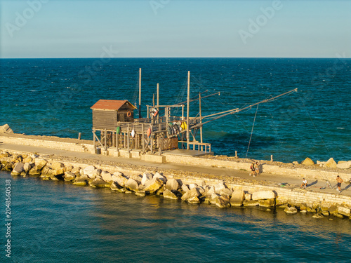 фотографія Trabucco di Barletta at Sunset, Barletta, Italy