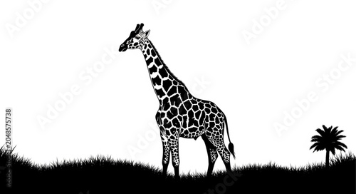 giraffe in the grass