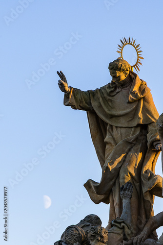 Photography statue on the charles bridge in prague