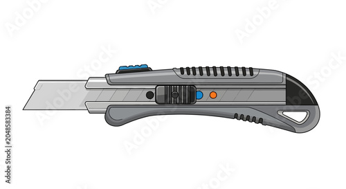 Fotografie Utility knife with retractable blade.