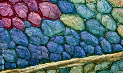 Abstract macro texture of colorful reptile skin scales