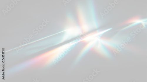 Fotografie Rainbow prism flare with crystal sparkle and glowing holographic reflections iso