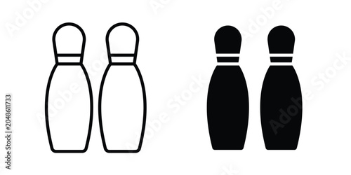 Quadro su tela Bowling pins icon for web and app design, design element.