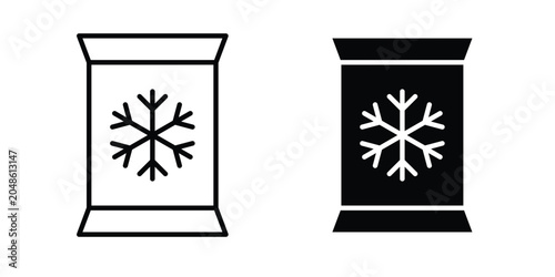 Fotografie Frozen food bag icon