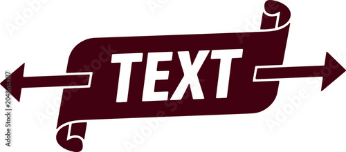 Schilderij op canvas Banner with text and arrows indicating direction and conveying information message or data