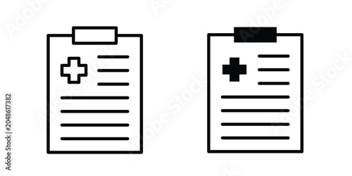 Photos Health report icon for web and app design, design element.