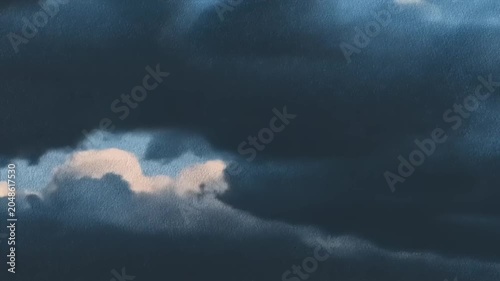 Dramatic cloudscape with varied textures and moody lighting